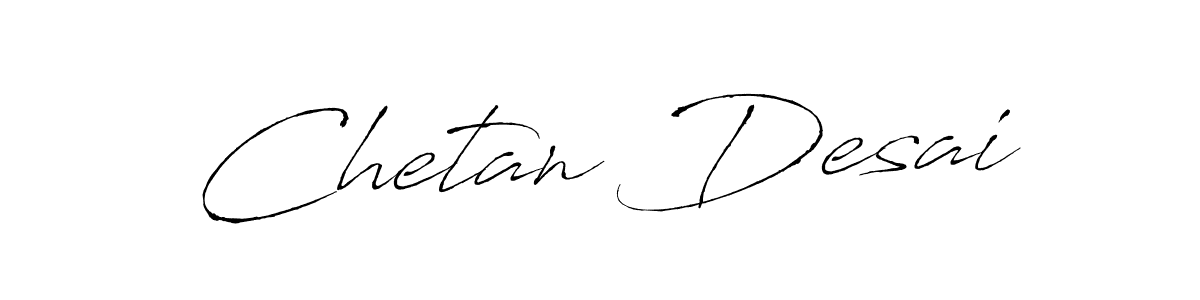 Chetan Desai stylish signature style. Best Handwritten Sign (Antro_Vectra) for my name. Handwritten Signature Collection Ideas for my name Chetan Desai. Chetan Desai signature style 6 images and pictures png