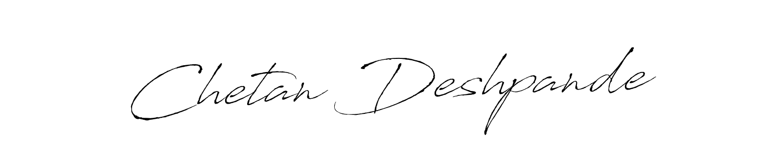 How to make Chetan Deshpande name signature. Use Antro_Vectra style for creating short signs online. This is the latest handwritten sign. Chetan Deshpande signature style 6 images and pictures png