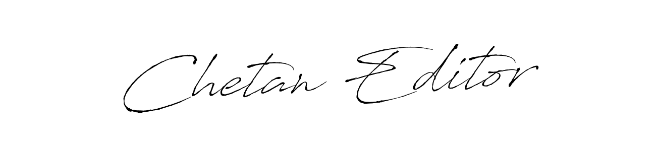 How to make Chetan Editor name signature. Use Antro_Vectra style for creating short signs online. This is the latest handwritten sign. Chetan Editor signature style 6 images and pictures png