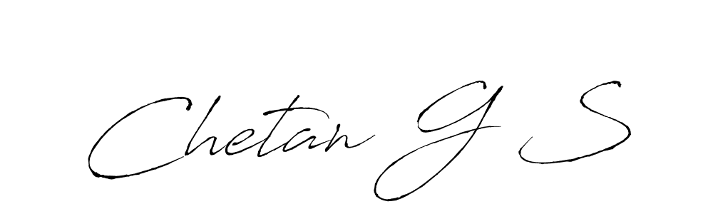 Make a beautiful signature design for name Chetan G S. With this signature (Antro_Vectra) style, you can create a handwritten signature for free. Chetan G S signature style 6 images and pictures png