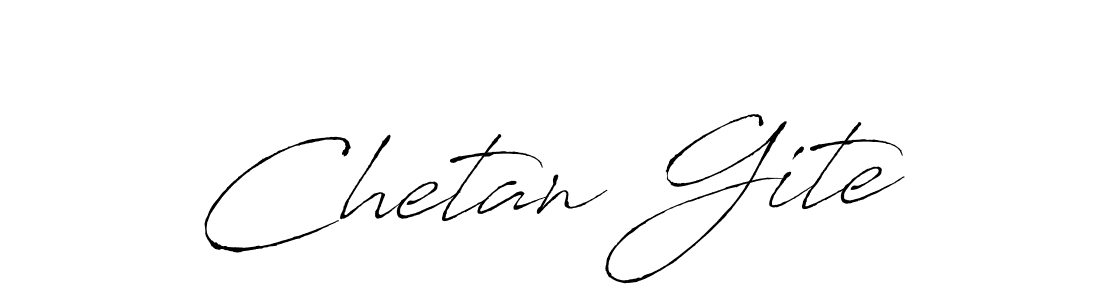 Create a beautiful signature design for name Chetan Gite. With this signature (Antro_Vectra) fonts, you can make a handwritten signature for free. Chetan Gite signature style 6 images and pictures png