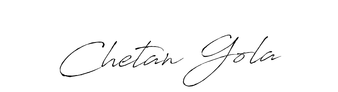 Use a signature maker to create a handwritten signature online. With this signature software, you can design (Antro_Vectra) your own signature for name Chetan Gola. Chetan Gola signature style 6 images and pictures png