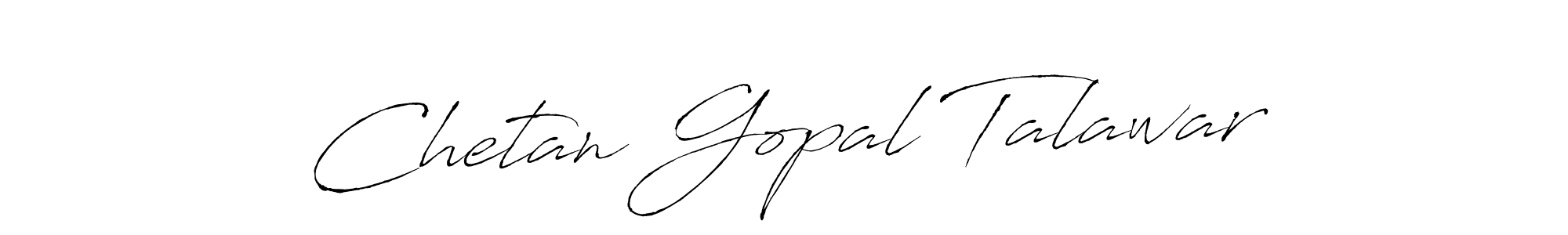 How to make Chetan Gopal Talawar name signature. Use Antro_Vectra style for creating short signs online. This is the latest handwritten sign. Chetan Gopal Talawar signature style 6 images and pictures png
