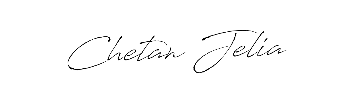 Design your own signature with our free online signature maker. With this signature software, you can create a handwritten (Antro_Vectra) signature for name Chetan Jelia. Chetan Jelia signature style 6 images and pictures png
