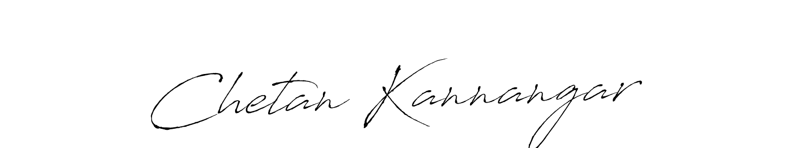 Make a beautiful signature design for name Chetan Kannangar. With this signature (Antro_Vectra) style, you can create a handwritten signature for free. Chetan Kannangar signature style 6 images and pictures png