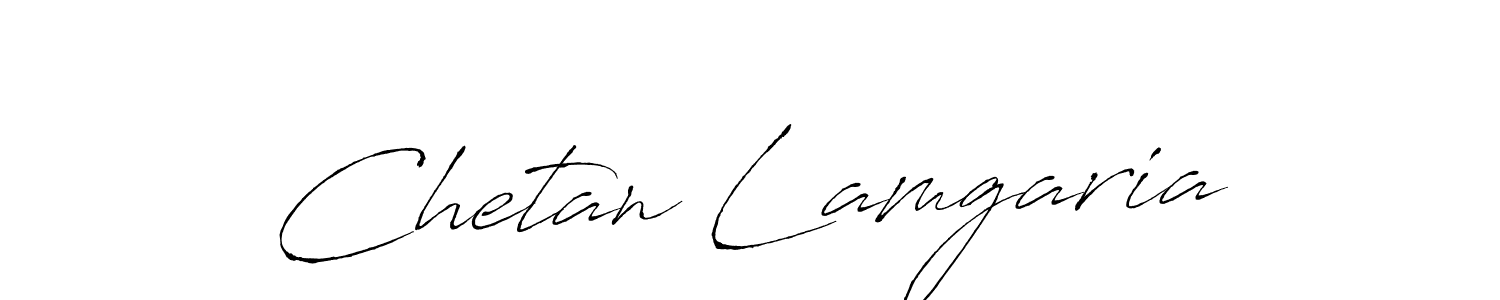 Create a beautiful signature design for name Chetan Lamgaria. With this signature (Antro_Vectra) fonts, you can make a handwritten signature for free. Chetan Lamgaria signature style 6 images and pictures png