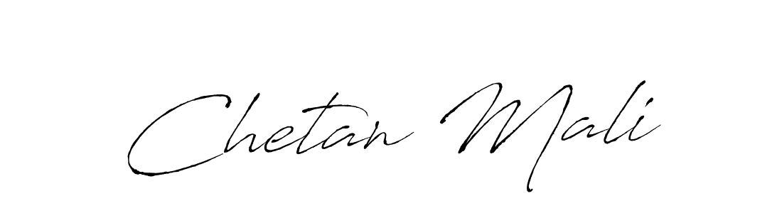 Design your own signature with our free online signature maker. With this signature software, you can create a handwritten (Antro_Vectra) signature for name Chetan Mali. Chetan Mali signature style 6 images and pictures png