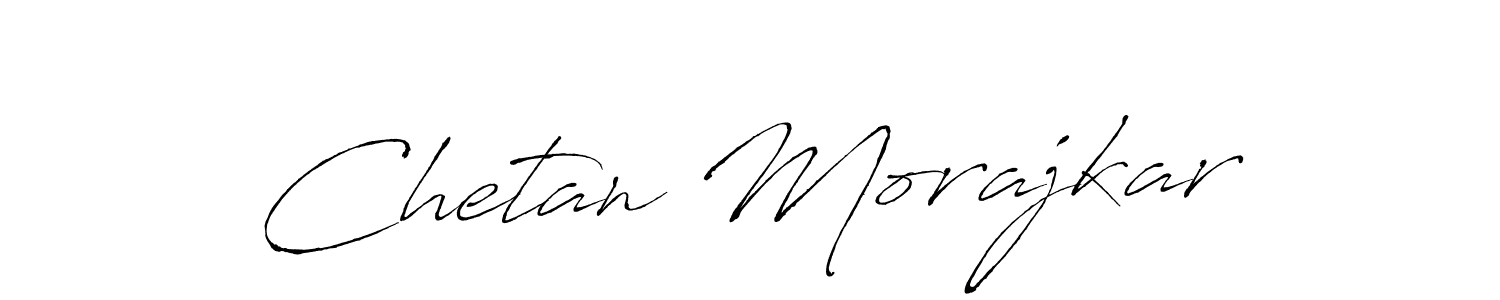 Antro_Vectra is a professional signature style that is perfect for those who want to add a touch of class to their signature. It is also a great choice for those who want to make their signature more unique. Get Chetan Morajkar name to fancy signature for free. Chetan Morajkar signature style 6 images and pictures png