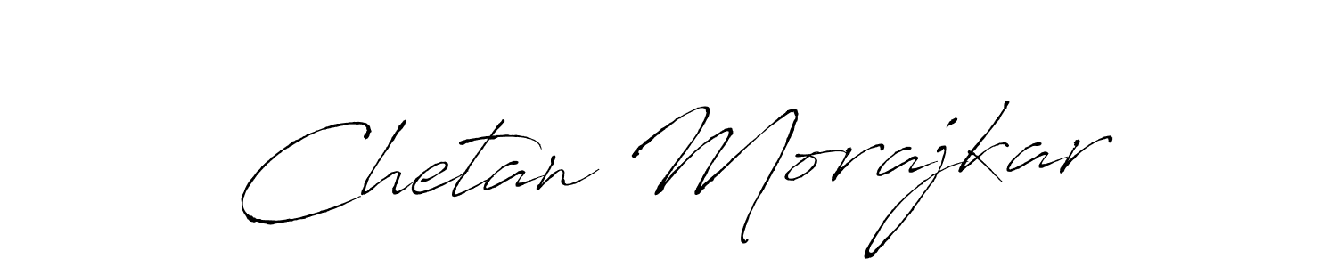 How to make Chetan Morajkar signature? Antro_Vectra is a professional autograph style. Create handwritten signature for Chetan Morajkar name. Chetan Morajkar signature style 6 images and pictures png