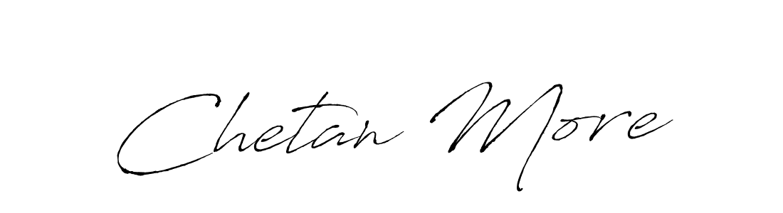 Design your own signature with our free online signature maker. With this signature software, you can create a handwritten (Antro_Vectra) signature for name Chetan More. Chetan More signature style 6 images and pictures png