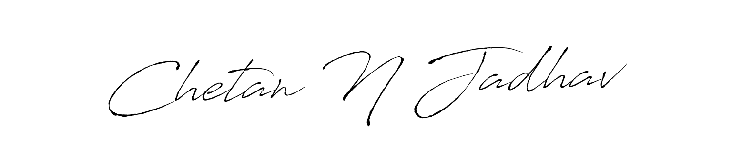 Chetan N Jadhav stylish signature style. Best Handwritten Sign (Antro_Vectra) for my name. Handwritten Signature Collection Ideas for my name Chetan N Jadhav. Chetan N Jadhav signature style 6 images and pictures png