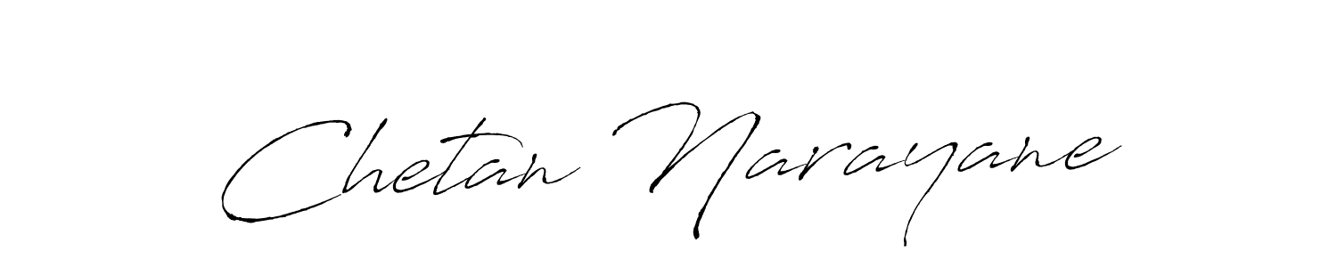 How to make Chetan Narayane name signature. Use Antro_Vectra style for creating short signs online. This is the latest handwritten sign. Chetan Narayane signature style 6 images and pictures png