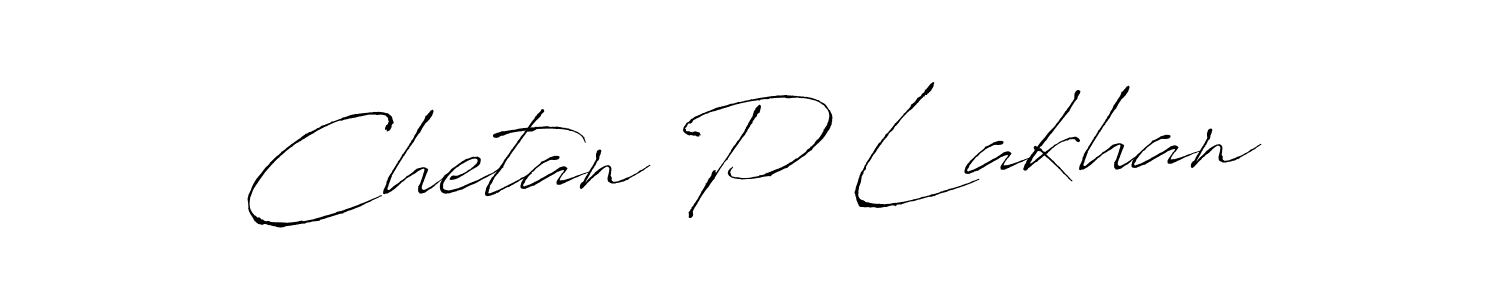 Chetan P Lakhan stylish signature style. Best Handwritten Sign (Antro_Vectra) for my name. Handwritten Signature Collection Ideas for my name Chetan P Lakhan. Chetan P Lakhan signature style 6 images and pictures png