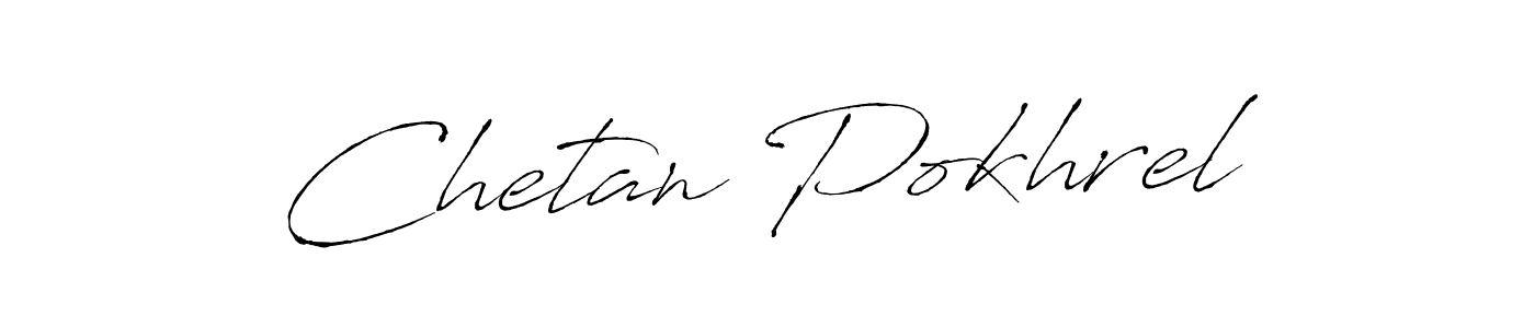 Design your own signature with our free online signature maker. With this signature software, you can create a handwritten (Antro_Vectra) signature for name Chetan Pokhrel. Chetan Pokhrel signature style 6 images and pictures png