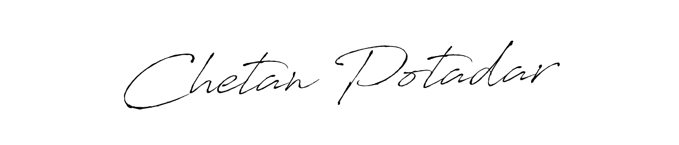 Chetan Potadar stylish signature style. Best Handwritten Sign (Antro_Vectra) for my name. Handwritten Signature Collection Ideas for my name Chetan Potadar. Chetan Potadar signature style 6 images and pictures png