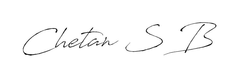 How to make Chetan S B signature? Antro_Vectra is a professional autograph style. Create handwritten signature for Chetan S B name. Chetan S B signature style 6 images and pictures png