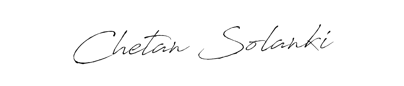 How to make Chetan Solanki name signature. Use Antro_Vectra style for creating short signs online. This is the latest handwritten sign. Chetan Solanki signature style 6 images and pictures png