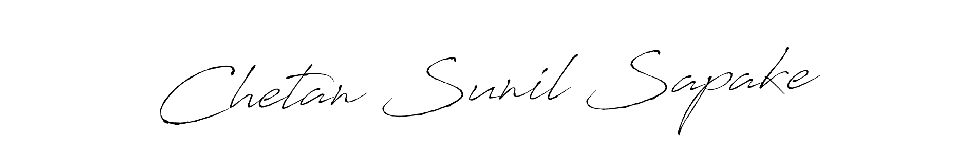 Create a beautiful signature design for name Chetan Sunil Sapake. With this signature (Antro_Vectra) fonts, you can make a handwritten signature for free. Chetan Sunil Sapake signature style 6 images and pictures png