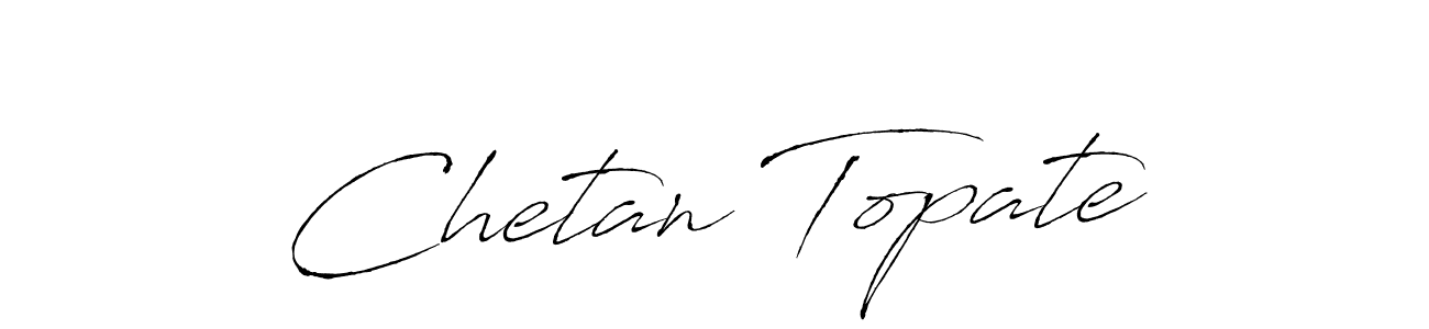 Design your own signature with our free online signature maker. With this signature software, you can create a handwritten (Antro_Vectra) signature for name Chetan Topate. Chetan Topate signature style 6 images and pictures png