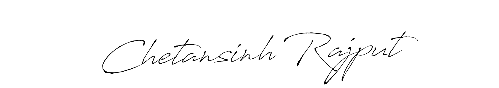 How to make Chetansinh Rajput name signature. Use Antro_Vectra style for creating short signs online. This is the latest handwritten sign. Chetansinh Rajput signature style 6 images and pictures png