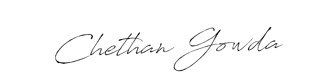 Make a beautiful signature design for name Chethan Gowda. With this signature (Antro_Vectra) style, you can create a handwritten signature for free. Chethan Gowda signature style 6 images and pictures png