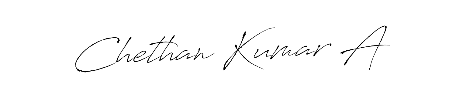 Make a beautiful signature design for name Chethan Kumar A. With this signature (Antro_Vectra) style, you can create a handwritten signature for free. Chethan Kumar A signature style 6 images and pictures png