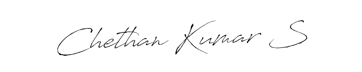 How to make Chethan Kumar S name signature. Use Antro_Vectra style for creating short signs online. This is the latest handwritten sign. Chethan Kumar S signature style 6 images and pictures png