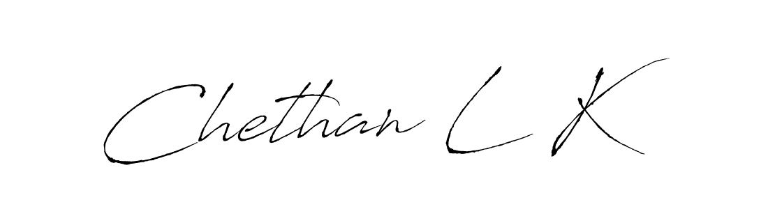 Chethan L K stylish signature style. Best Handwritten Sign (Antro_Vectra) for my name. Handwritten Signature Collection Ideas for my name Chethan L K. Chethan L K signature style 6 images and pictures png