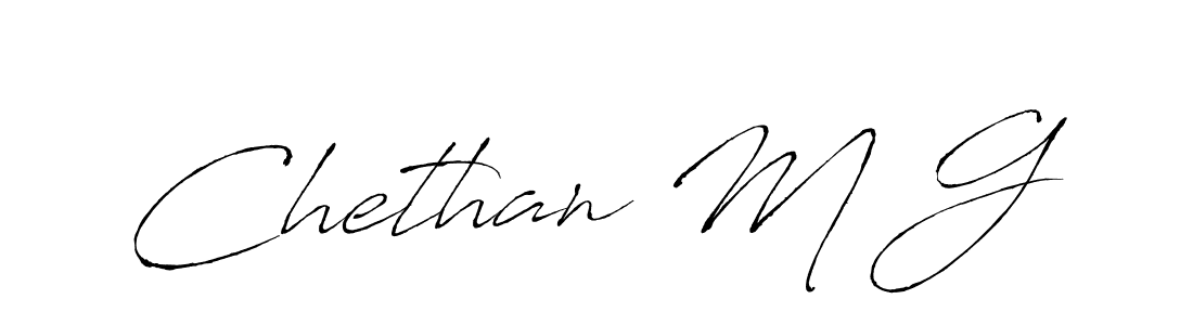 Chethan M G stylish signature style. Best Handwritten Sign (Antro_Vectra) for my name. Handwritten Signature Collection Ideas for my name Chethan M G. Chethan M G signature style 6 images and pictures png