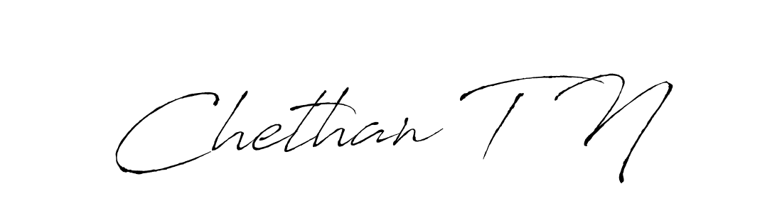 How to make Chethan T N name signature. Use Antro_Vectra style for creating short signs online. This is the latest handwritten sign. Chethan T N signature style 6 images and pictures png