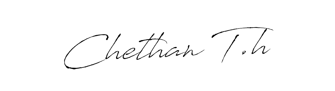 Use a signature maker to create a handwritten signature online. With this signature software, you can design (Antro_Vectra) your own signature for name Chethan T.h. Chethan T.h signature style 6 images and pictures png