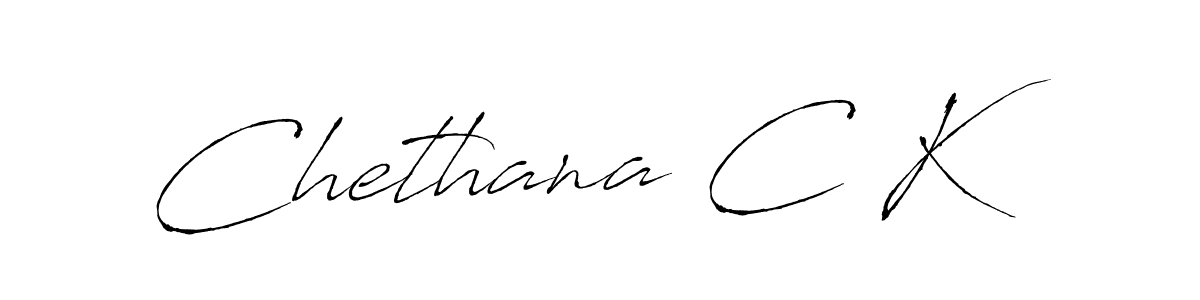 Chethana C K stylish signature style. Best Handwritten Sign (Antro_Vectra) for my name. Handwritten Signature Collection Ideas for my name Chethana C K. Chethana C K signature style 6 images and pictures png