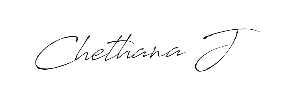 Create a beautiful signature design for name Chethana J. With this signature (Antro_Vectra) fonts, you can make a handwritten signature for free. Chethana J signature style 6 images and pictures png