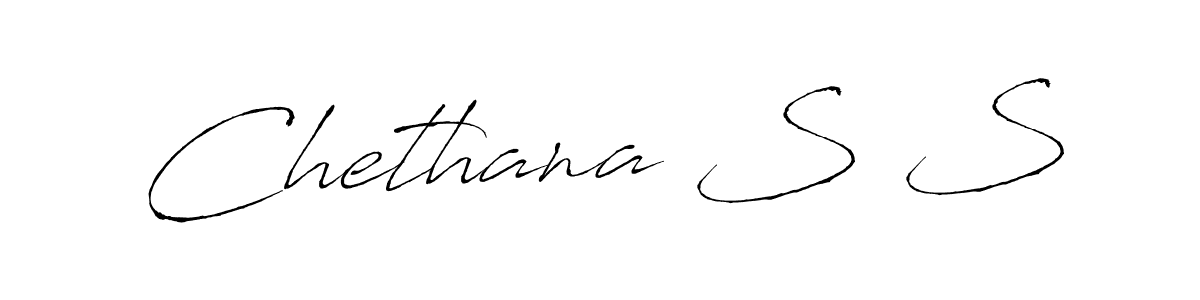Similarly Antro_Vectra is the best handwritten signature design. Signature creator online .You can use it as an online autograph creator for name Chethana S S. Chethana S S signature style 6 images and pictures png
