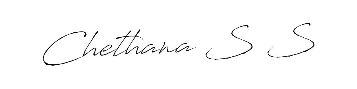 Similarly Antro_Vectra is the best handwritten signature design. Signature creator online .You can use it as an online autograph creator for name Chethana S S. Chethana S S signature style 6 images and pictures png