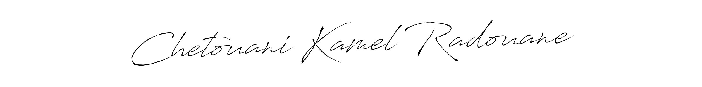 See photos of Chetouani Kamel Radouane official signature by Spectra . Check more albums & portfolios. Read reviews & check more about Antro_Vectra font. Chetouani Kamel Radouane signature style 6 images and pictures png