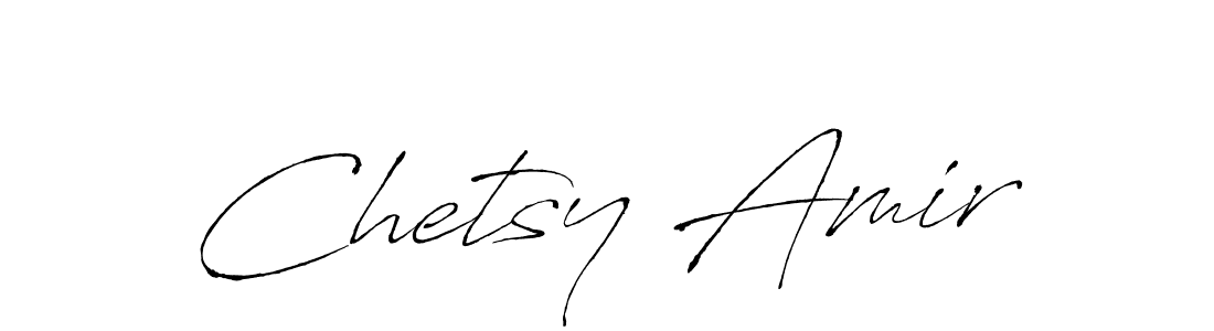 Also You can easily find your signature by using the search form. We will create Chetsy Amir name handwritten signature images for you free of cost using Antro_Vectra sign style. Chetsy Amir signature style 6 images and pictures png