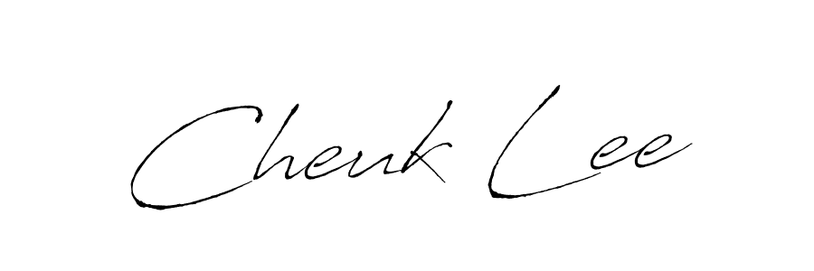 How to make Cheuk Lee name signature. Use Antro_Vectra style for creating short signs online. This is the latest handwritten sign. Cheuk Lee signature style 6 images and pictures png