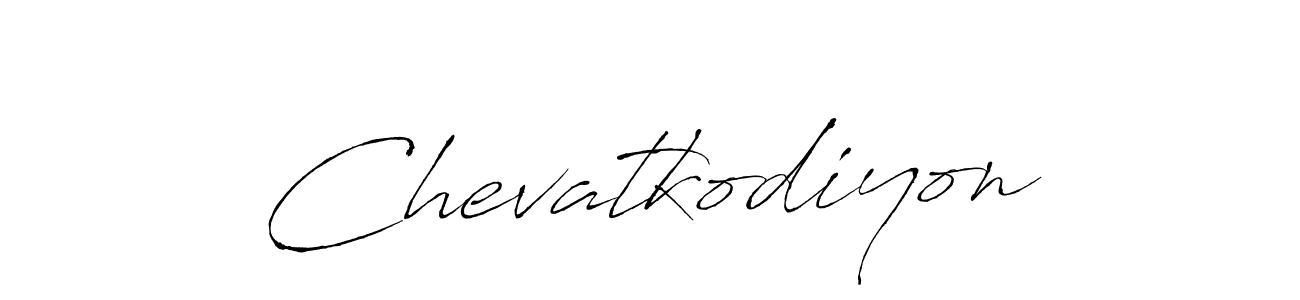 How to make Chevatkodiyon name signature. Use Antro_Vectra style for creating short signs online. This is the latest handwritten sign. Chevatkodiyon signature style 6 images and pictures png