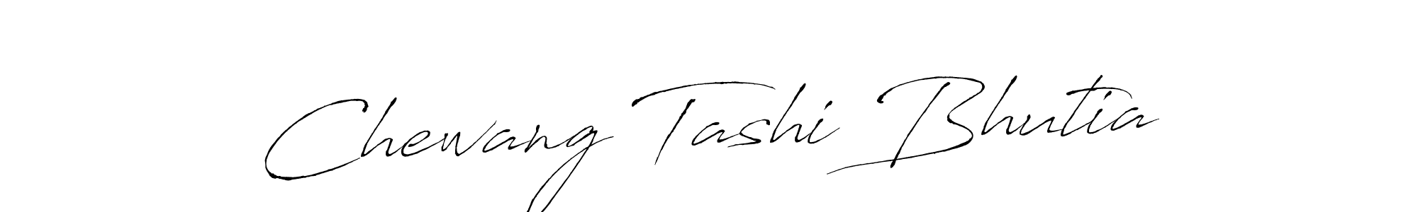 How to make Chewang Tashi Bhutia signature? Antro_Vectra is a professional autograph style. Create handwritten signature for Chewang Tashi Bhutia name. Chewang Tashi Bhutia signature style 6 images and pictures png