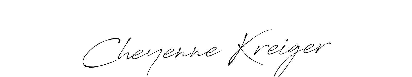 How to make Cheyenne Kreiger name signature. Use Antro_Vectra style for creating short signs online. This is the latest handwritten sign. Cheyenne Kreiger signature style 6 images and pictures png