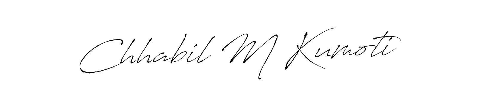 Make a beautiful signature design for name Chhabil M Kumoti. With this signature (Antro_Vectra) style, you can create a handwritten signature for free. Chhabil M Kumoti signature style 6 images and pictures png