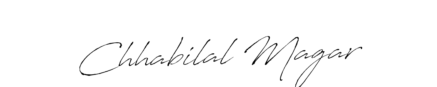 Design your own signature with our free online signature maker. With this signature software, you can create a handwritten (Antro_Vectra) signature for name Chhabilal Magar. Chhabilal Magar signature style 6 images and pictures png
