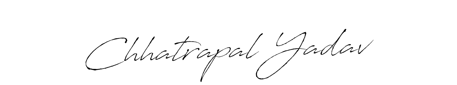 How to make Chhatrapal Yadav name signature. Use Antro_Vectra style for creating short signs online. This is the latest handwritten sign. Chhatrapal Yadav signature style 6 images and pictures png