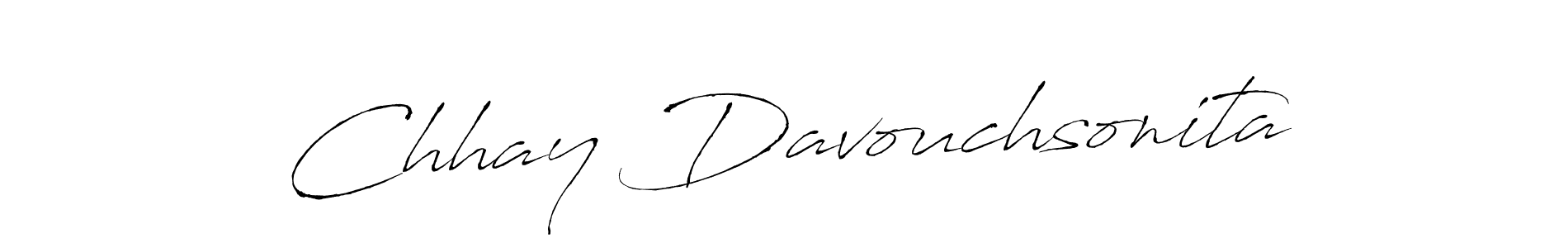 Create a beautiful signature design for name Chhay Davouchsonita. With this signature (Antro_Vectra) fonts, you can make a handwritten signature for free. Chhay Davouchsonita signature style 6 images and pictures png