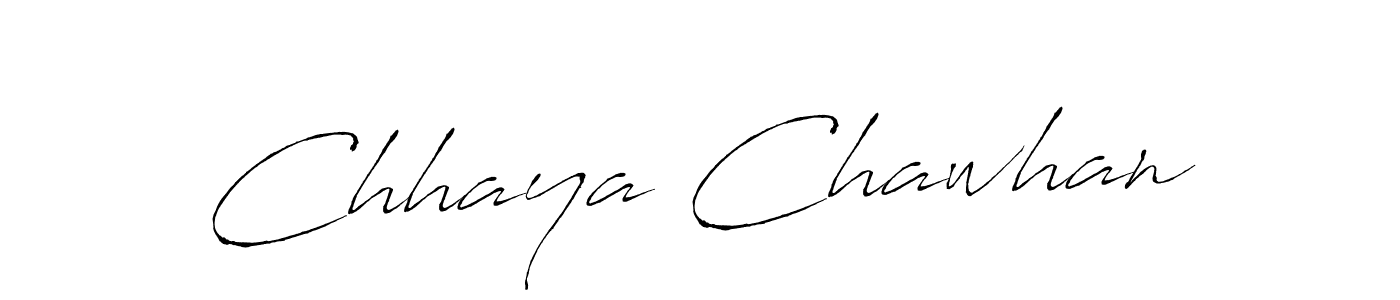 Create a beautiful signature design for name Chhaya Chawhan. With this signature (Antro_Vectra) fonts, you can make a handwritten signature for free. Chhaya Chawhan signature style 6 images and pictures png