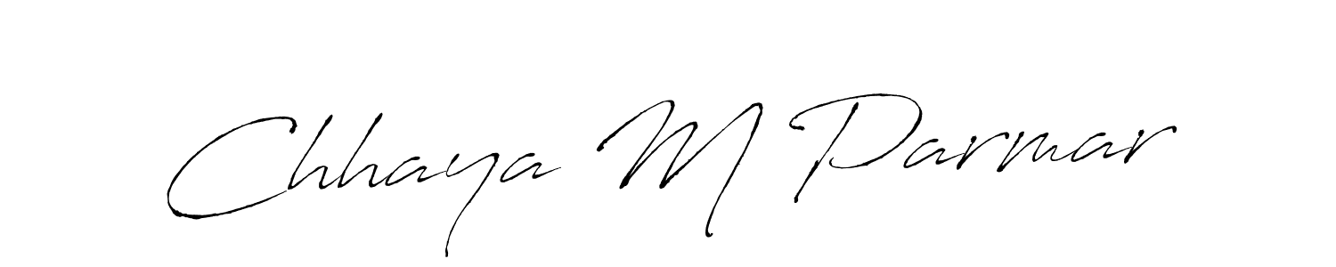 It looks lik you need a new signature style for name Chhaya M Parmar. Design unique handwritten (Antro_Vectra) signature with our free signature maker in just a few clicks. Chhaya M Parmar signature style 6 images and pictures png