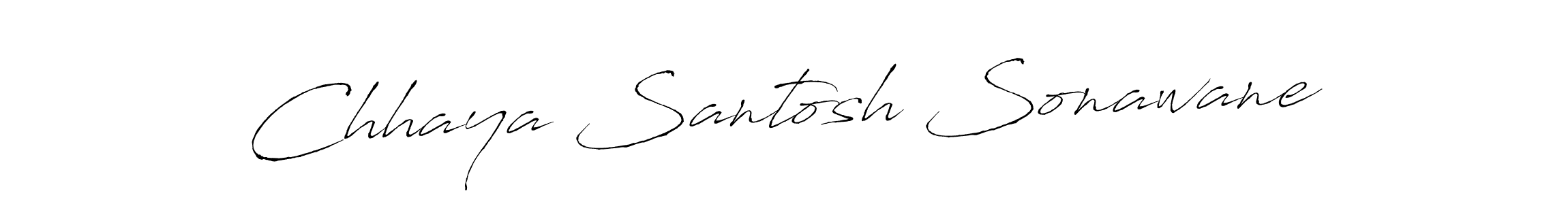 Make a beautiful signature design for name Chhaya Santosh Sonawane. With this signature (Antro_Vectra) style, you can create a handwritten signature for free. Chhaya Santosh Sonawane signature style 6 images and pictures png