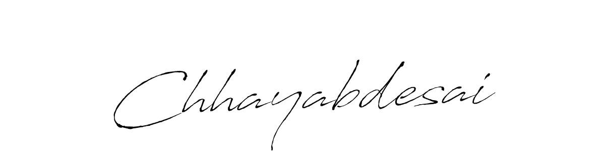 Create a beautiful signature design for name Chhayabdesai. With this signature (Antro_Vectra) fonts, you can make a handwritten signature for free. Chhayabdesai signature style 6 images and pictures png
