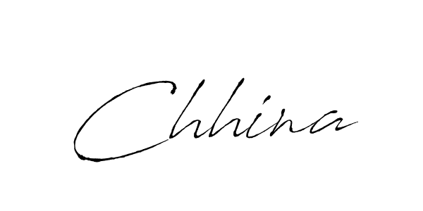Create a beautiful signature design for name Chhina. With this signature (Antro_Vectra) fonts, you can make a handwritten signature for free. Chhina signature style 6 images and pictures png